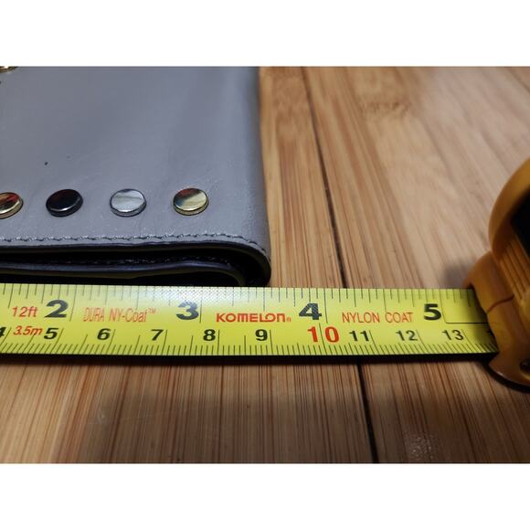 Rebecca Minkoff Women's Small Square Wallet Gray Leather Studs Bifold Zip Card - Picture 14 of 14